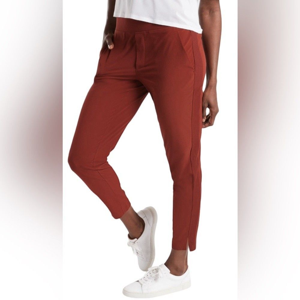 Athleta Women's Brooklyn Mid Rise Ankle Pants Size 14 Red